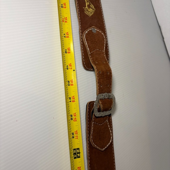 Brulaine 3 Brazilian Buckles Leather Belt 37 in Horses/Western/Equestrian/Cowboy - Picture 12 of 16